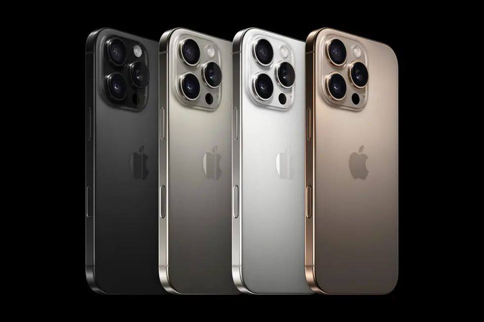 iPhone 16 Pro 和iPhone 16 Pro Max 将提供四种绝美外观:黑色钛金属、原色钛金属、白色钛金属和沙漠色钛金属。